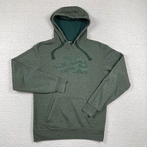 The North Face Sweatshirt Mens Small Green Hoodie Halfdome Camo‎ Fleece Hiker